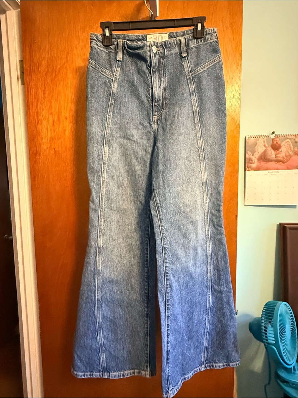 We The Free Women's Dark Blue Flare Jeans - Picture 2 of 8